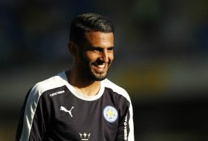 Riyad Mahrez con el Leicester City