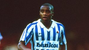 Dalian 'Txipirón' Atkinson con la Real Sociedad