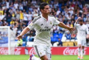 James Rodríguez con el Real Madrid