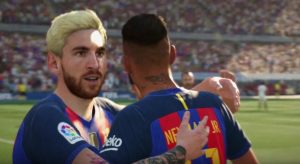 Messi rubio y mono en el fifa 17