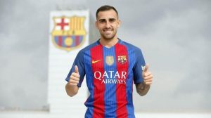 Paco Alcácer presentado con Barcelona