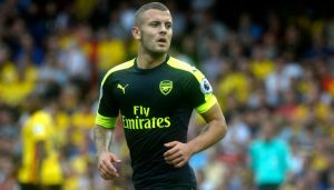 Wilshere en un entrenamiento con el arsenal 2016-17 premier league