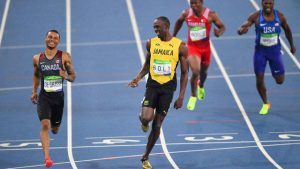 de grasse y usain bolt se rien en rio 2016