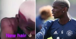 el nuevo look de pogba: rubio con rojo