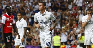 Gol de james en el trofeo santiago bernabeu