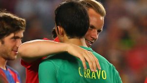Marc-André ter Stege y Claudio Bravo en el Barcelona