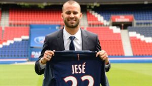 jese rodriguez con la camiseta del PSG