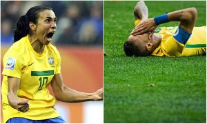 Marta opaca a Neymar : la primera celebra el segundo fracasa