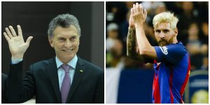 Mauricio Macri y leo messi