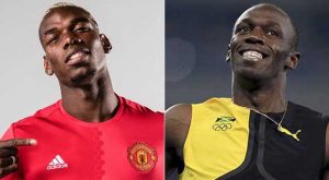paul pogba y usain bolt
