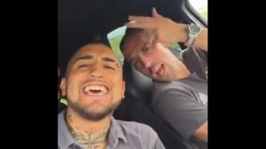 ribery y vidal cantando reggaeton