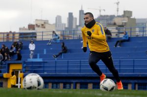 Carlos Tévez entrenando con Boca Juniors