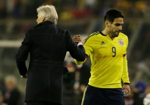 Falcao junto a José Pékerman