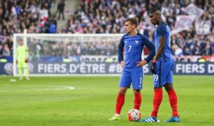 Griezmann y Pogba con Francia