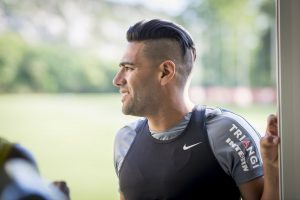Primer plano de Falcao con el Mónaco