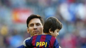 Thiago Messi y Leo Messi