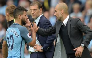 Agüero y Guardiola en el City