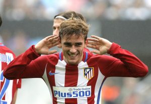 Antoine Griezmann celebrando un gol con el Atlético de Madrid