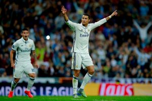 Cristiano Ronaldo celebrando con el Real Madrid