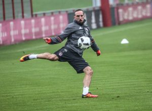 Ribery entrenando con el Bayern Múnich
