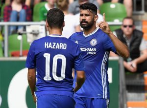 Hazard y Costa con el Chelsea