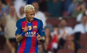 Neymar celebrando con el Barca