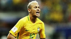 Neymar Jr. festejando con Brasil