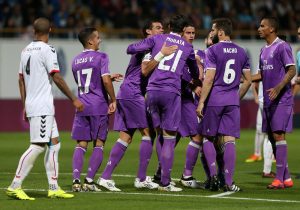 Real Madrid celebrando un gol en la Copa del Rey