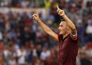 Francesco Totti celebrando con la Roma