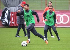 Xabi Alonso entrenando con el Bayern Múnich