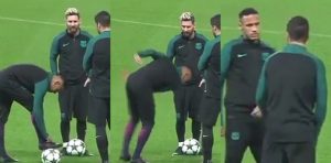 La broma de Suárez a Neymar en entrenamiento del Barça