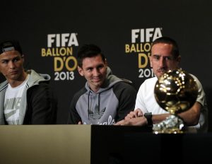 Ojala me vieras con los ojos que ve Ribery el Balon de Oro...junto a cristiano y messi 2013