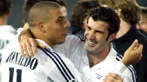 ronaldo nazario y luis figo en el real madrid
