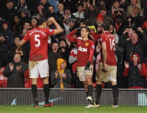 Chicharito y Ferdinand en el United