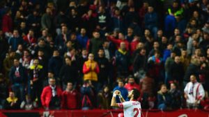 Nico Pareja celebrando el gol de la victoria