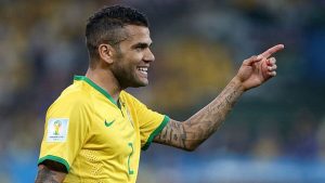 Dani Alves con Brasil
