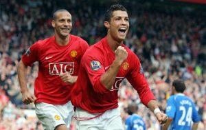 Ferdinand y Ronaldo en el United