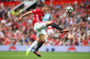Henrikh Mkhitaryan con el Manchester United