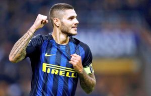 Mauro Icardi celebrando con el Inter de Milán