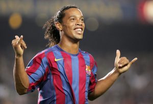 ronaldinho celebración popular barcelona