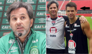 El entrenador de chapecoense caio Junior y su hijo