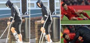 coutinho 5-6 semanas de baja tras la lesion de su tobillo derecho