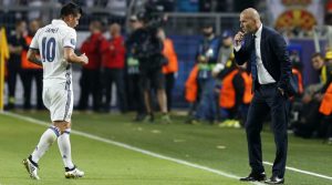 james rodríguez y zinedine zidane juntos en el real madrid