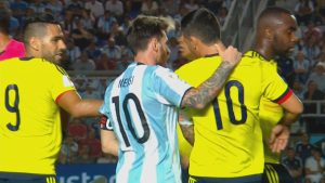 James rodriguez y leo messi argentina vs colombia
