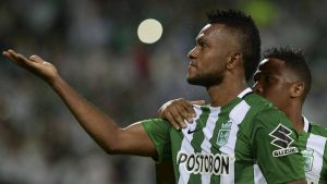 Borja celebra una anotación con atlético nacional