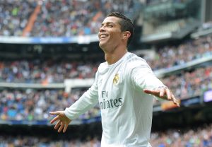 Primer plano de Cristiano Ronaldo con el Real Madrid