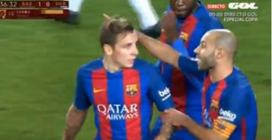 Digne y Mascherano en la Copa del Rey