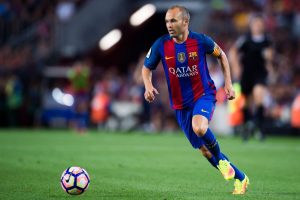 Iniesta con el Barcelona