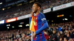 Neymar con Barcelona sonriendo