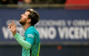 Messi celebrando su segundo gol.